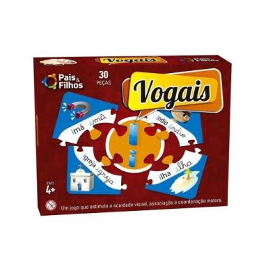 Imagem de Jogo Brincar De Aprender Vogais Pais E Filhos 
