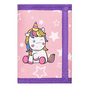 Imagem de Lamiza Carteira infantil para meninos, meninas, adolescentes, três dobras, carteira infantil de lona para meninos, lindas carteiras com zíper para jovens com porta-cartões, carteiras inovadoras para