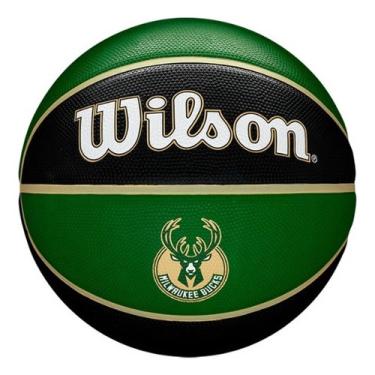 Imagem de Bola De Basquete Wilson Nba Team Tribute Bucks Tamanho 7