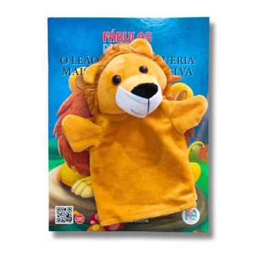 Imagem de Livro + Fantoche Fábulas Divertidas - O Leão Que Não Queria, 100 g