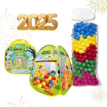 Imagem de Barraca Infantil Dobrável + 50 Bolinhas  Brinquedo Portátil Educativo 