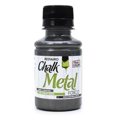Imagem de Tinta Chalk Metal Fosco True Colors 100ml, 4997 PRETO ONIX