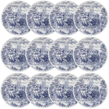 Imagem de Jogo de Pratos Rasos 12 Peças Cena Inglesa 26cm Biona Oxford