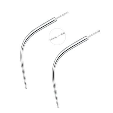Imagem de Aumeo G23 Titanium Threadless Piercing Taper 14G 16G 18G Insertion Pin Taper para nariz lábio Monroe Ear Tragus Helix Push in Body Piercing Kit de alongamento ferramenta assistente, Titânio, Titânio