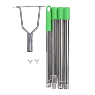 Imagem de Enxada de Cabo Longo Ajustável, Ferramenta Leve de Remoção de Ervas Daninhas de Aço Inoxidável Com Design Oco para Jardinagem, Remoção de Ervas Daninhas e Plantio