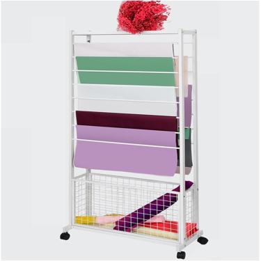 Imagem de Suporte de fita de metal Suporte de exibição de papel de embrulho, Organizador de acessórios independente Rolo de fita Rac, Lojas de varejo Estantes de metal Gravata Lenço Suporte de toalha