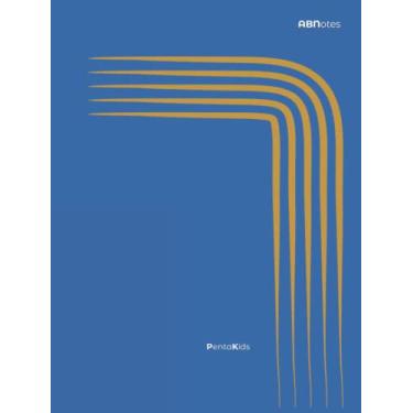 Imagem de ABNotes PentaKids A4 Blue HardCover: Quaderno pentagrammato grande per bambini che iniziano a studiare musica | A4 | Copertina Rigida Blu | ... | Adatto per scuola media ed elementare
