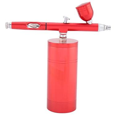 Imagem de Akozon 0.3mm Mini Compressor de Ar 7CC Conjunto de Pistola para Arte de Aerografia - Perfeito para Artesanato, Pintura de Modelos e Arte Em Unhas