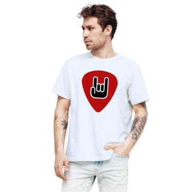 Imagem de Camiseta Palheta Red Rock And Roll Camisa Personalizada Blusa Adulto A