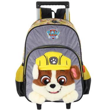 Imagem de Mochila De Rodinhas 2 em 1 Escolar Paw Patrol 3D Pelúcia - Luxcel, Ama
