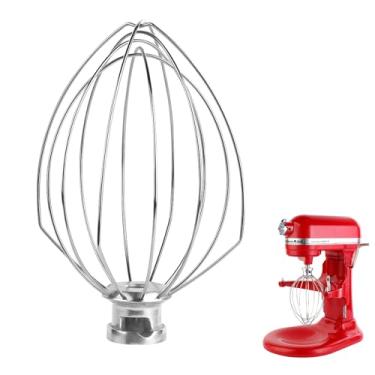 Imagem de Acessórios de batedor de 6 fios compatíveis com batedeira KitchenAid de 5 a 6 litros, acessórios para batedeira de suporte de tigela, batedor de aço inoxidável de 6 litros, creme de ovo, maionese de