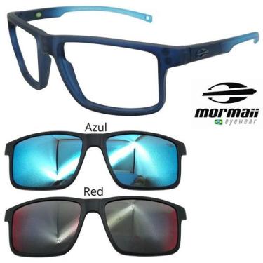 Imagem de Oculos Mormaii 6127 Swap 5 KC6 Com 2 Clipons Azul e RED, Azul, Red