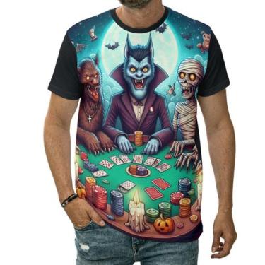 Imagem de Camiseta Monstros Jogando Pôquer Mesa Jogos Cartas Baralho - Darkwood,
