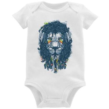 Imagem de Body Bebê Leão Reggae - Foca na Moda, Branco, M