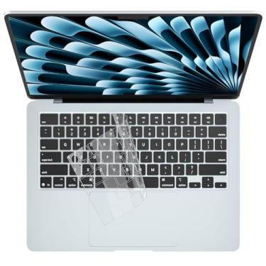 Imagem de Capa de teclado para MacBook Air 33.0 cm 38.1 cm M4 Chip A3240 A3241 lançado em 2025 Touch ID TPU protetor acessórios layout EUA/ANSI (TPU de alta transparência)