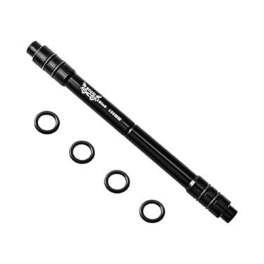 Imagem de kowaku Bicicleta através do adaptador de eixo de 12 mm a 9 mm através do eixo Skewer Liga Riding Conversão Robusta Adaptador de cubo de roda leve 135 mm, Preto
