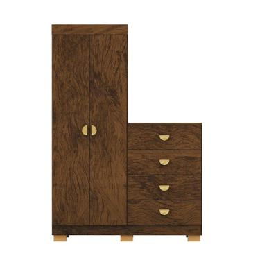 Imagem de Cômoda Roupeiro Cristal Imbuia - Vila Rica Móveis