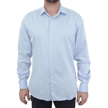 Imagem de Camisa Masculina Dudalina ML Slim Maquinetada Azul Claro - 530321-Masculino