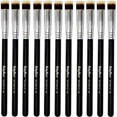 Imagem de Kit 30 Pinceis Ruby Rose Rose Flat Precision Profissional