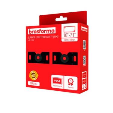 Imagem de Suporte para TV Universal até 40kg - BRU951 - Brasforma, Preto