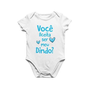 Imagem de Body Bebê Infantil Você Aceita Ser Meu Dindo Branca - Del France, GG