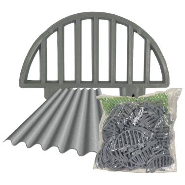 Imagem de Kit 100 Passarinheiras Telha Fibrocimento Cinza - 20 Metros