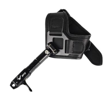 Imagem de FENJANER Liberação de arco de arco para arco composto alça de pulso ajustável, auxílio para liberação rápida de tiro com arco para caça e tiro (preto)