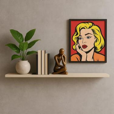 Imagem de Prateleira Suspensa Uno Line P/Decoração de Ambientes Sala de Estar Qu