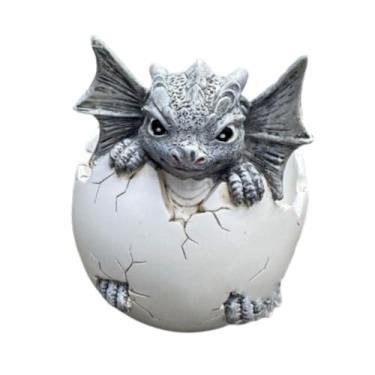 Imagem de Bothyi Mini resina de dinossauro de panela mini -animal de vaso animal pequeno recipiente de plantador central de mesa para presente de hotel