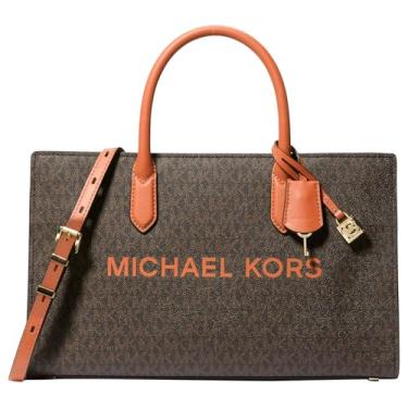 Imagem de Michael Kors Bolsa média Scarlett, Ferragens douradas/perfurador laranja, One Size