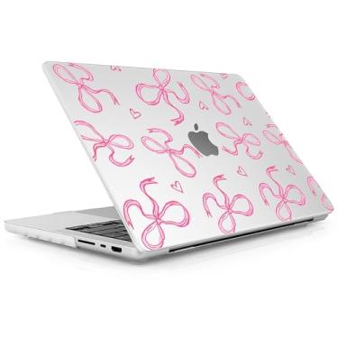 Imagem de Lepeoac Capa rígida para MacBook Pro de 16 polegadas 2021 2022 2023 2024 versão A3186 A3403 M4 A2991 M3 A2780 M2 A2485 M1 Pro/Max, capa rígida com protetor de tela e capa de teclado, coração de laços