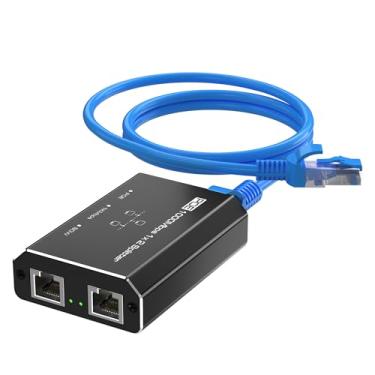 Imagem de Closs Divisor Poe Com Cabo Ethernet Cat6 De 4,25 Pés, Switch Gigabit Ethernet De 2 Portas, Divisor De Internet 1 Entrada 2 Saídas, Adaptador Não Poe Para Poe, Hub De Rede 1 Entrada Poe 2 Saídas Poe,