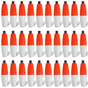 Imagem de SILANON Boias de pesca flutuantes de espuma, boias de pesca de charuto, boias de peixe-gato, boias deslizantes, boias de cortiça com plugue de tubulação para peixe-gato, pesca em água doce e salgada