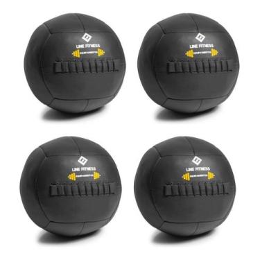Imagem de Kit De 4 Wall Ball Funcional Exercício Funcional - Line Fitness