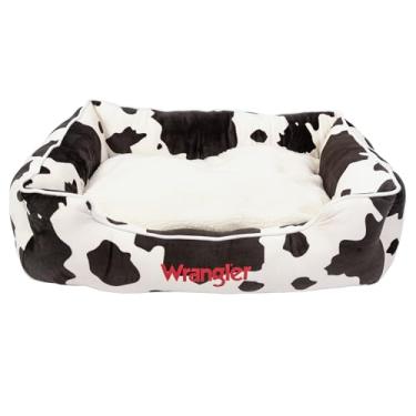 Imagem de Wrangler Cama box preta e branca com estampa de vaca média