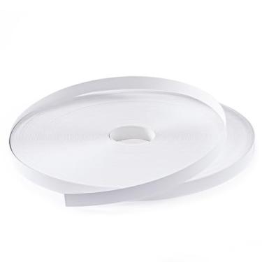 Imagem de FAKILO Borda de borda de PVC 1,9 cm x 76,2 m branca com adesivo hot melt pré-colado para acabamento de fita de borda para reparos de madeira compensada de armário e restauração de móveis