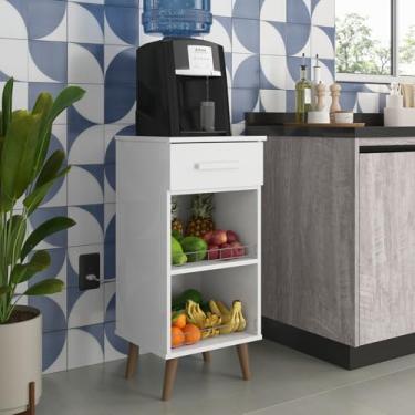 Imagem de Balcão Fruteira Suporte para Galão Agua Bebedouro Armário Fenix Pé Palito (Branco)