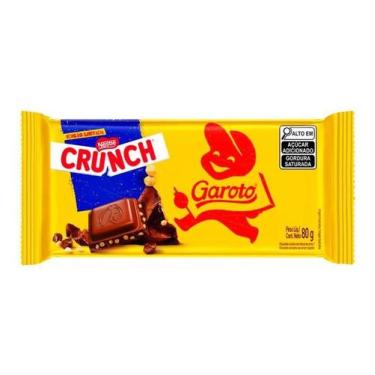Imagem de Kit c/ 2 Chocolate Garoto Ao Leite Crunch 80g