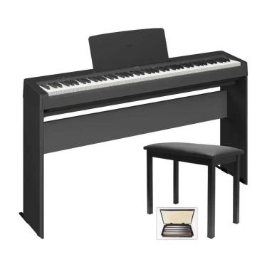Imagem de Piano Digital Yamaha P-145  - 88 Teclas GHC Toque Realista + Estante L-100 Yamaha + Banqueta