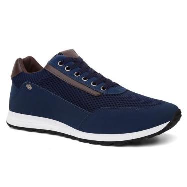 Imagem de Tênis Masculino Sapatênis Casual Dia Dia - MKSHOES, Marinho, 42