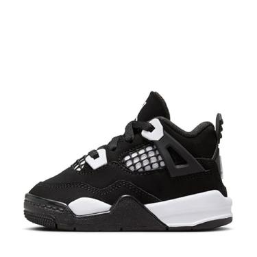 Imagem de Nike Bebê-Meninos Jordan 4 Retro 'White Thunder' Para Crianças Pequenas Preto/Branco-Preto (Fv4538 001) - Tamanho 5C