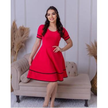 Imagem de Vestido Rodado Evangelico Lindo Sem Estampa Gode Lindo Liso - Universo