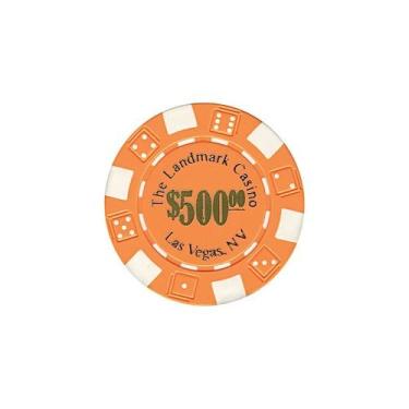 Imagem de Trademark Poker Fichas de pôquer Landmark Casino 100 (500 peças), 11,5 g