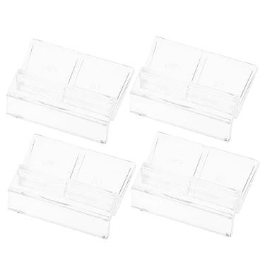 Imagem de BUGUUYO 4 peças de suporte de acrílico para tampa de aquário, suporte resistente para capas de tanque de peixes, fácil instalação, design transparente, acessório de aquário