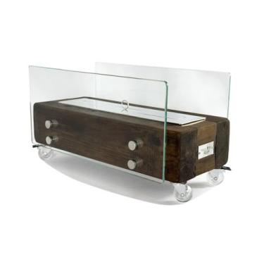 Imagem de Lareira Ecológica Dormente Com Vidros Completa 60cm A Álcool - MAGIC F