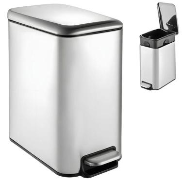 Imagem de Lixeira De Inox Retangular Multiuso 5 Litros - Praticidade e Sofisticação