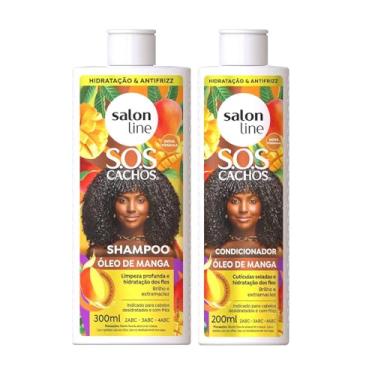 Imagem de Salon Line, Kit Shampoo e Condicionador, S.O.S Cachos, Óleo de Manga, Vegano - Para Cabelos Ondulados, Cacheados e Crespos, 2 Unidades