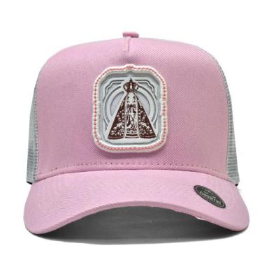 Imagem de Boné Trucker Telinha Atrevidu's Country Nossa Senhora Rosa, Rosa, Cinz