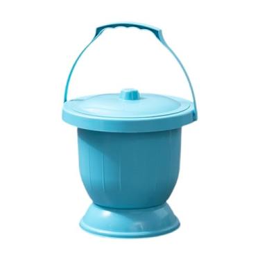 Imagem de ChuYiElegance Pote de Câmara Cuspidor com Tampa Vaso Sanitário Mictório Pote Cuspidor Portátil para Carro Camping Mulheres Homens Idosos Crianças Adultos, Blue S