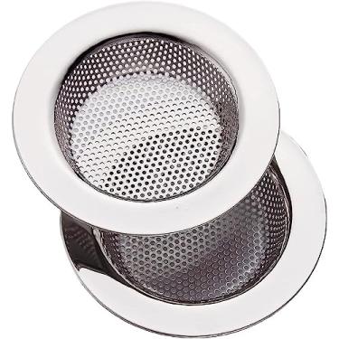 Imagem de OIG Brands Pacote Com 2 Filtros Para Ralos De Pia Cozinha E Banheiro I Filtro Coletor Cabelo 4,5" Tampa Área Tigela 2,75" Cesta